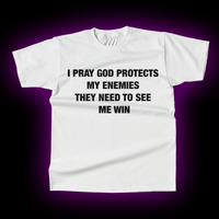Pray God Protects T-shirt ‘White’